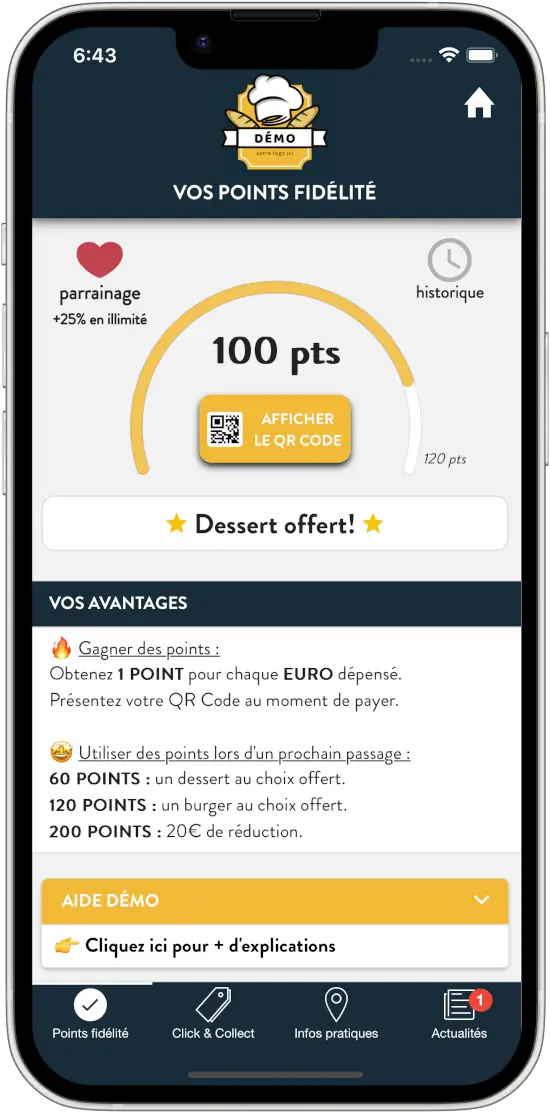 Carte de fidélité WeThankYou sur mobile
